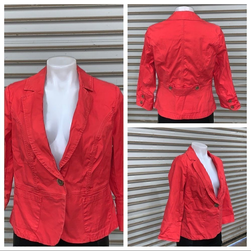 Cabi Red one button blazer